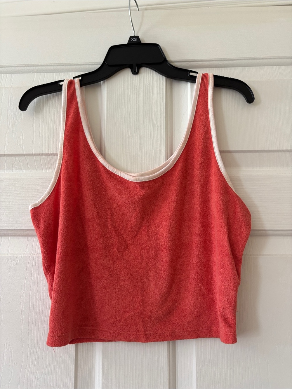 SO Coral Tank Top with White Trim